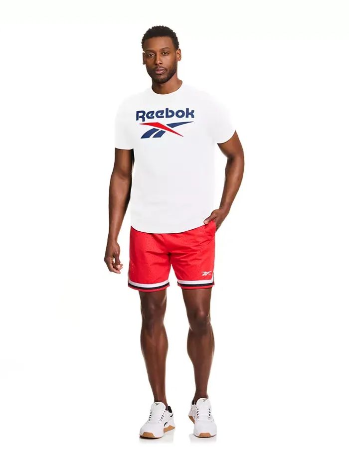 Мужская классическая футболка с логотипом Reebok — изображение 3 из 3, белый
