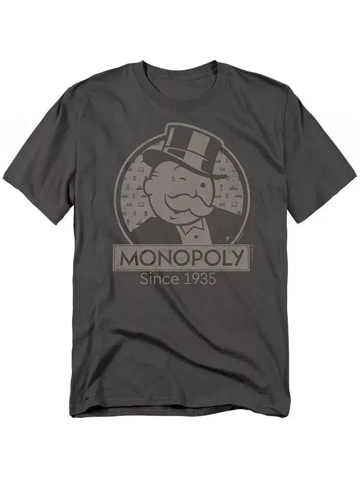 Футболка Big & Tall Wink Monopoly — серый