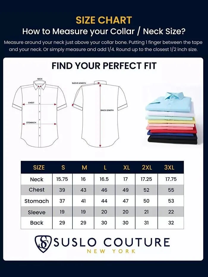 Мужская рубашка Slim Fit Performance с короткими рукавами и однотонным принтом на пуговицах Suslo — изображение 5 из 7