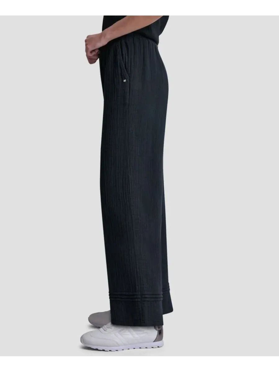 Укороченные брюки прямого кроя из марли, надеваемые через голову Dkny Jeans — изображение 3 из 5, черный