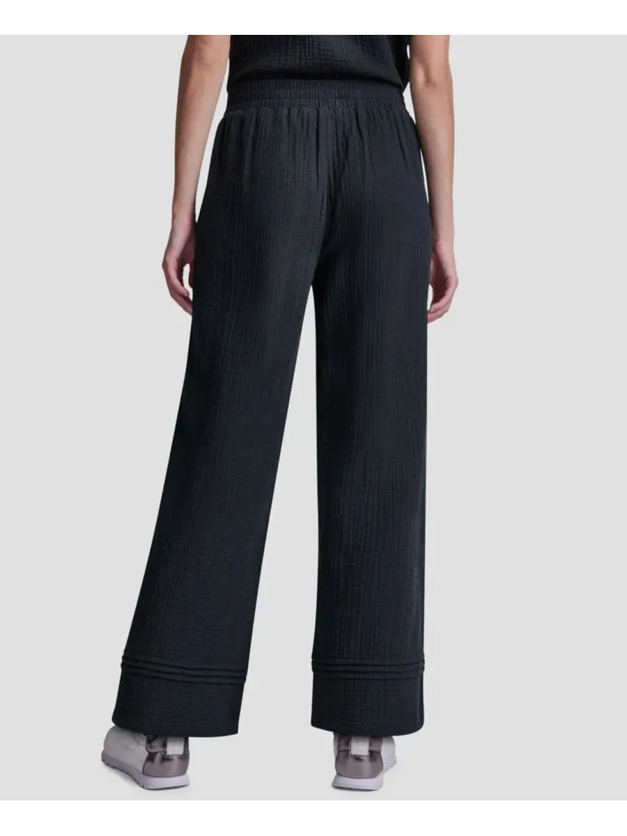 Укороченные брюки прямого кроя из марли, надеваемые через голову Dkny Jeans — изображение 5 из 5, черный