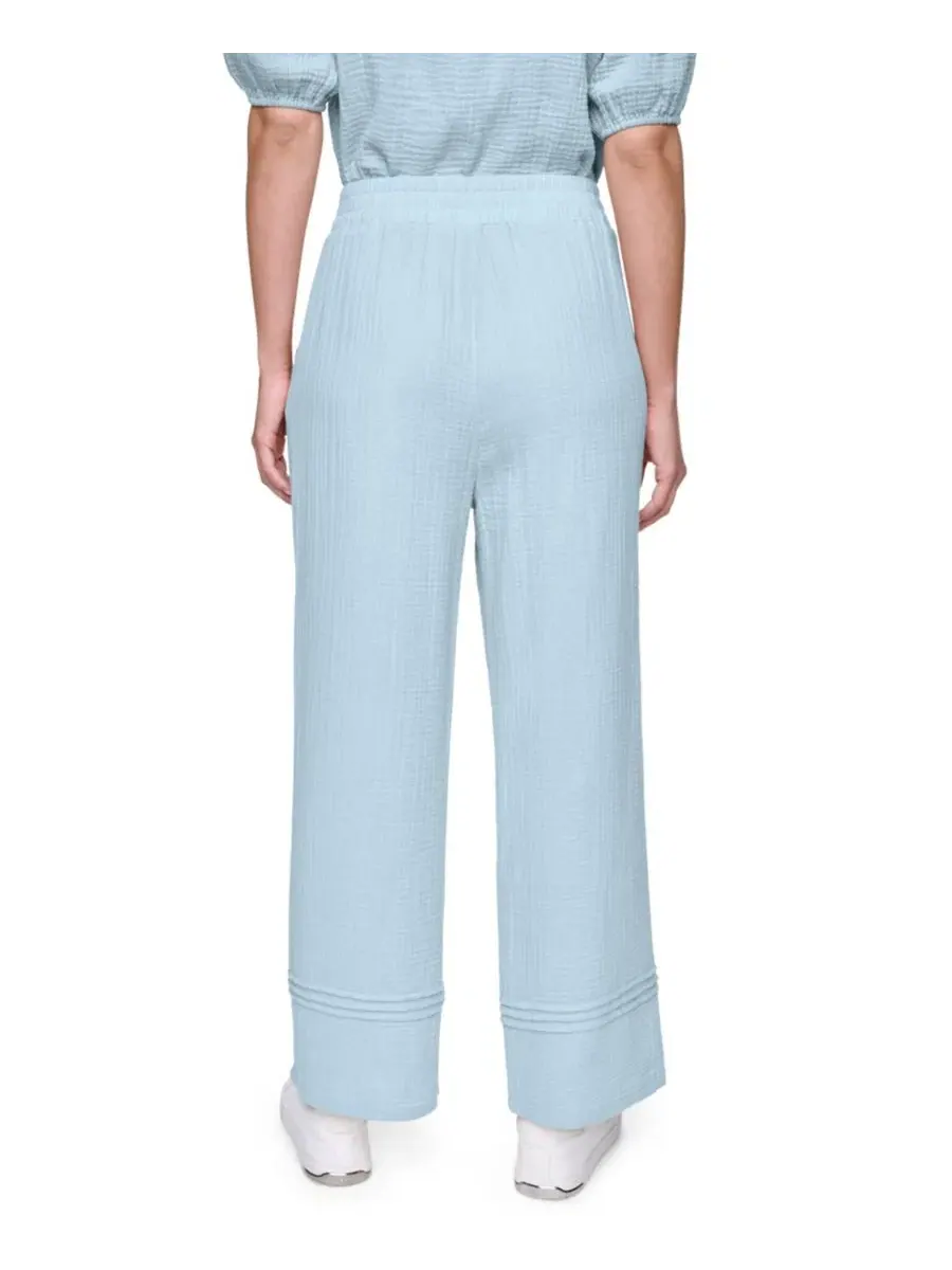 Укороченные брюки прямого кроя из марли, надеваемые через голову Dkny Jeans — изображение 13 из 13, минеральный
