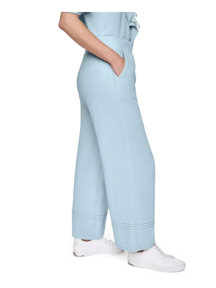 Укороченные брюки прямого кроя из марли, надеваемые через голову Dkny Jeans — изображение 10 из 13, минеральный