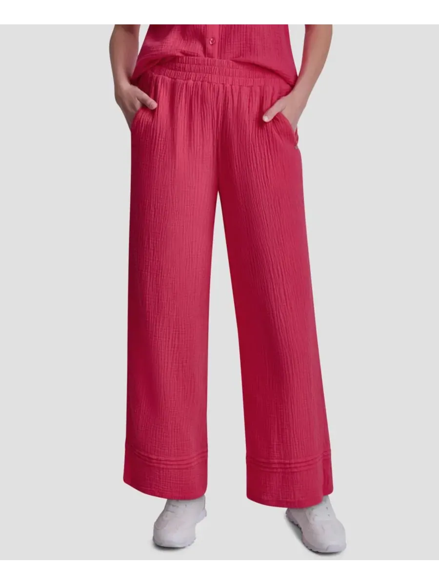 Укороченные брюки прямого кроя из марли, надеваемые через голову Dkny Jeans