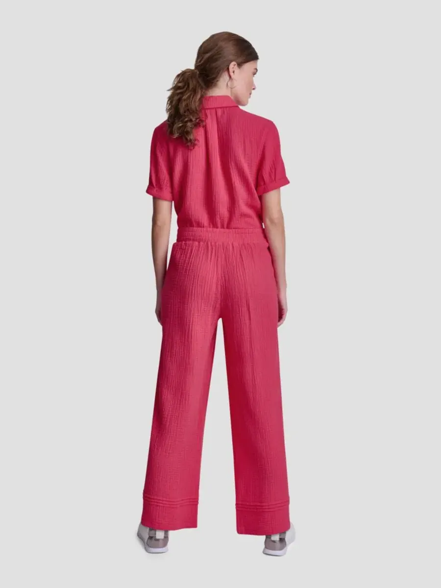 Укороченные брюки прямого кроя из марли, надеваемые через голову Dkny Jeans — изображение 6 из 6