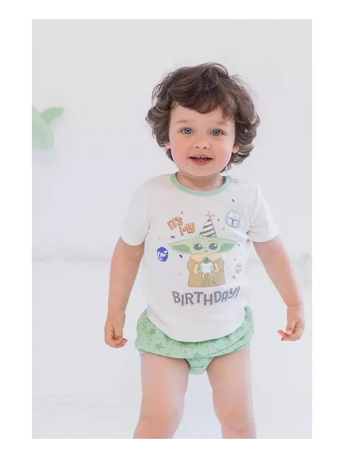 Комплект одежды для мальчиков Baby Boys из 3 предметов: толстовка Yoda Pullover, трусики-подгузники — изображение 3 из 6
