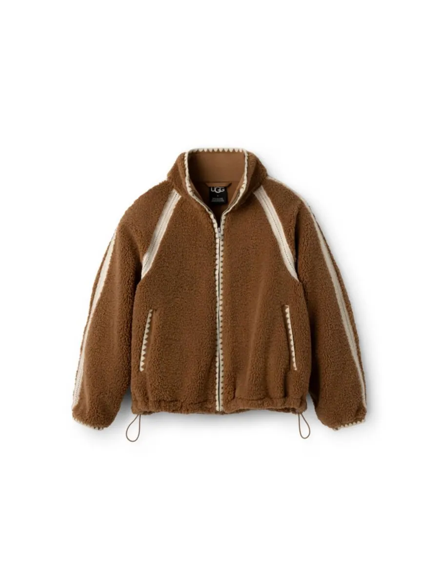 Женская вязаная куртка Nikia Crochet Fluff Jacket UGG — изображение 2 из 6, коричневый