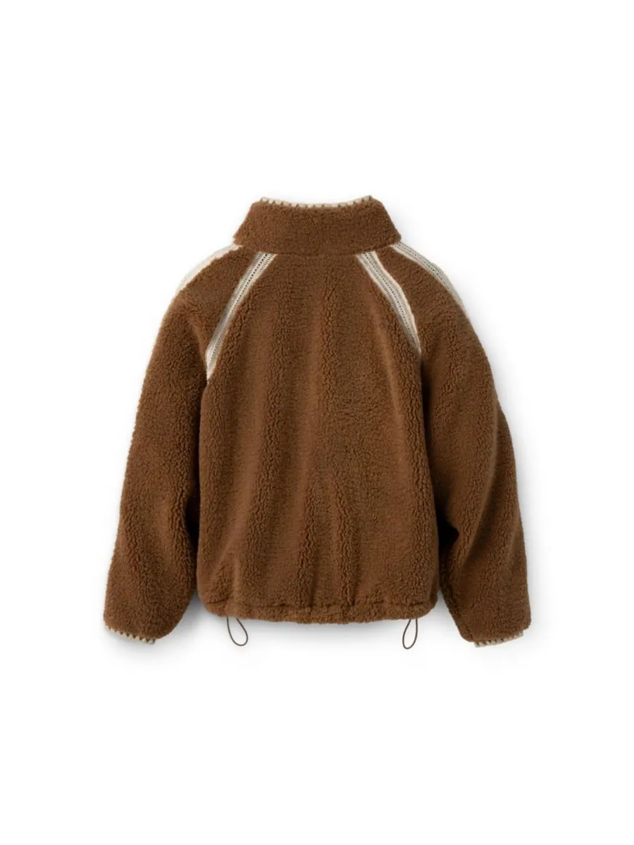 Женская вязаная куртка Nikia Crochet Fluff Jacket UGG — изображение 3 из 6, коричневый
