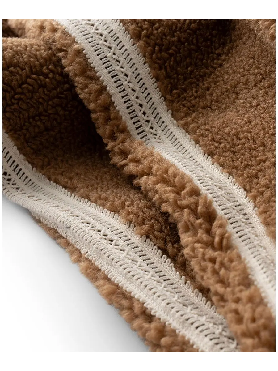 Женская вязаная куртка Nikia Crochet Fluff Jacket UGG — изображение 5 из 6, коричневый