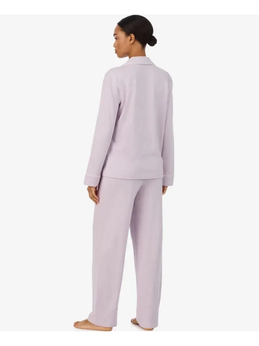Комплект пижамы с воротником-шалью и брюками миди-слим Lauren Ralph Lauren, Lavender Print — изображение 3 из 3
