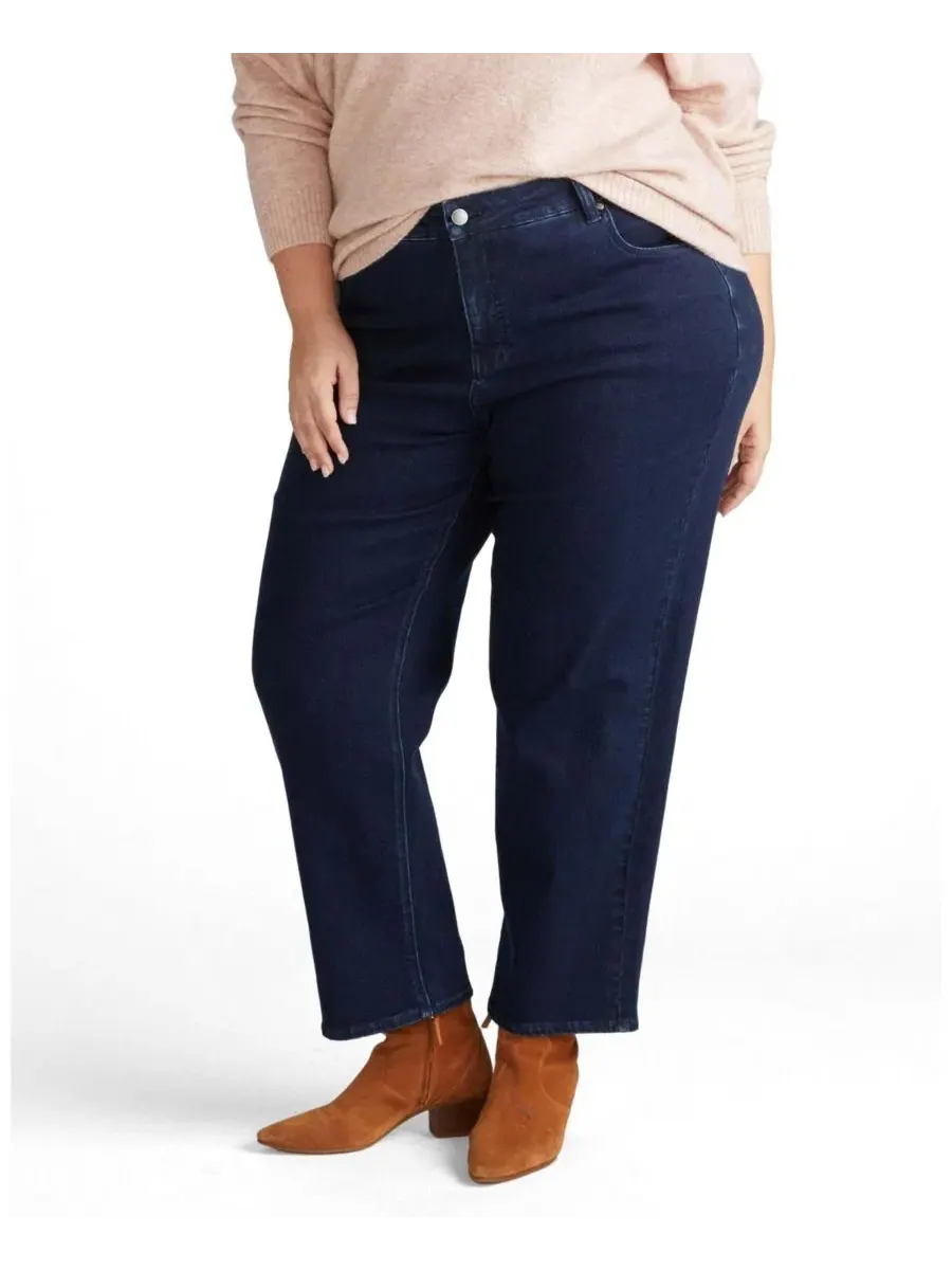 Джинсы с высокой посадкой и прямыми штанинами Seine High Rise Straight Leg Jean 29 Inch Universal — изображение 2 из 3