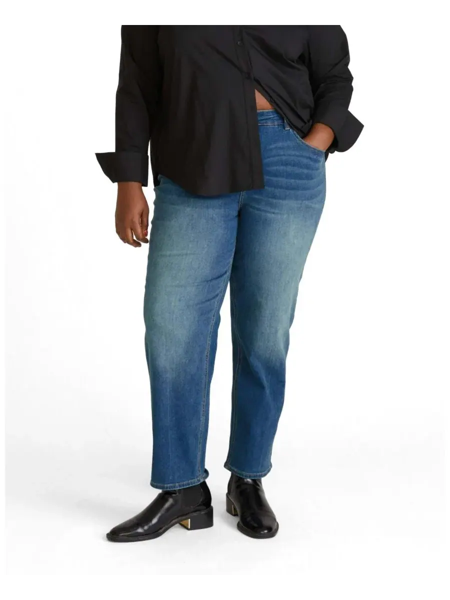 Джинсы прямого кроя с высокой посадкой Seine High Rise Straight Leg Jean 29 Inch Universal Standard