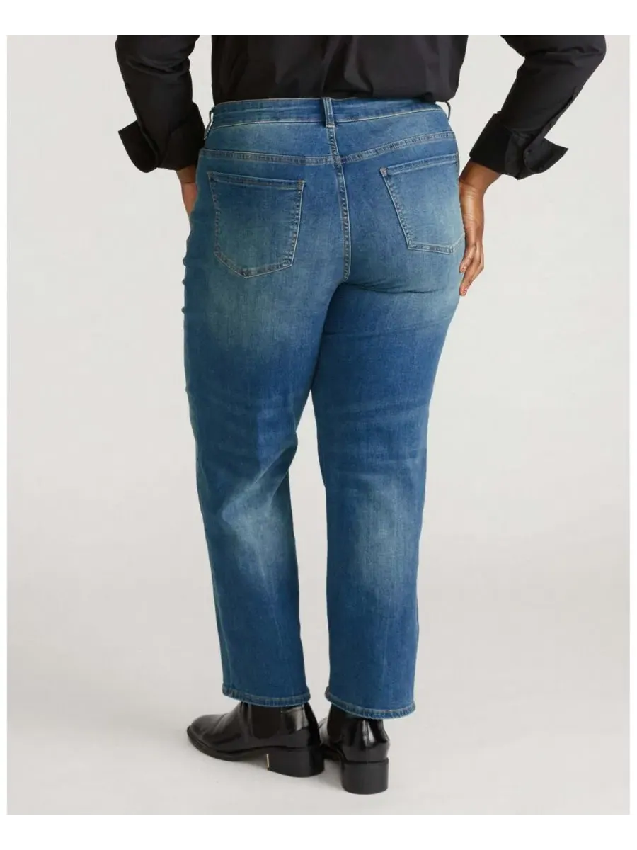 Джинсы прямого кроя с высокой посадкой Seine High Rise Straight Leg Jean 29 Inch Universal Standard — изображение 2 из 3