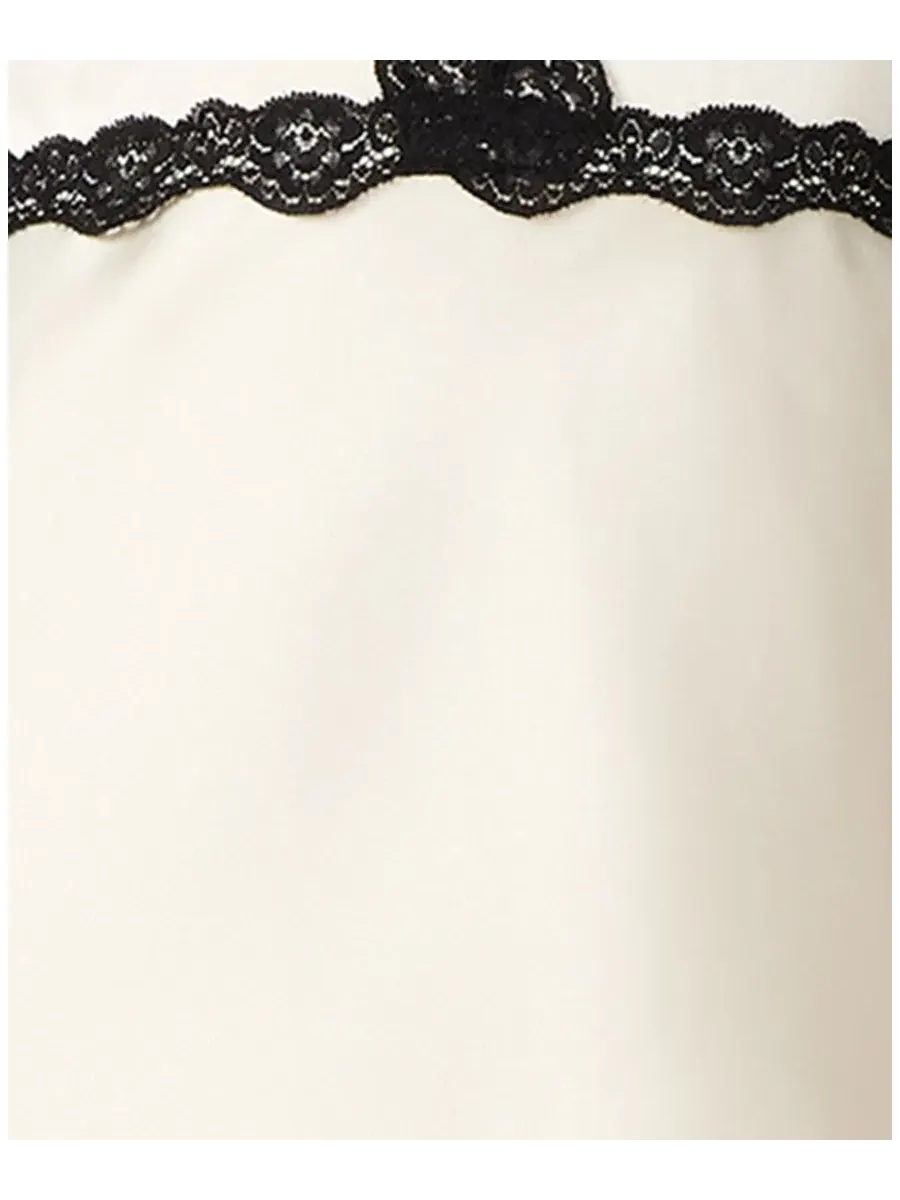 Платье-макси с кружевной отделкой V-Neck Midi Dress Steve Madden — изображение 6 из 6, белый