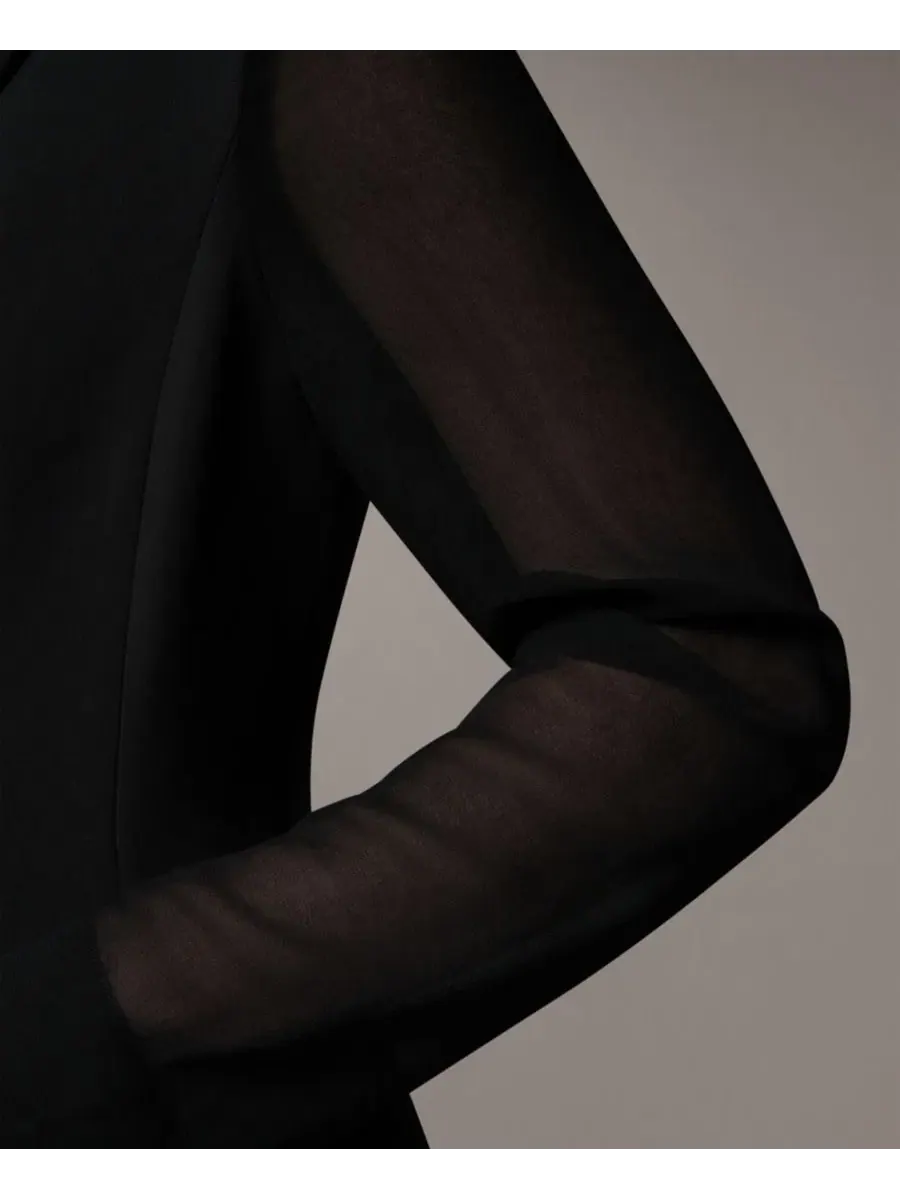 Женский двубортный блейзер с длинным рукавом Donna Karan New York — изображение 6 из 10, черный