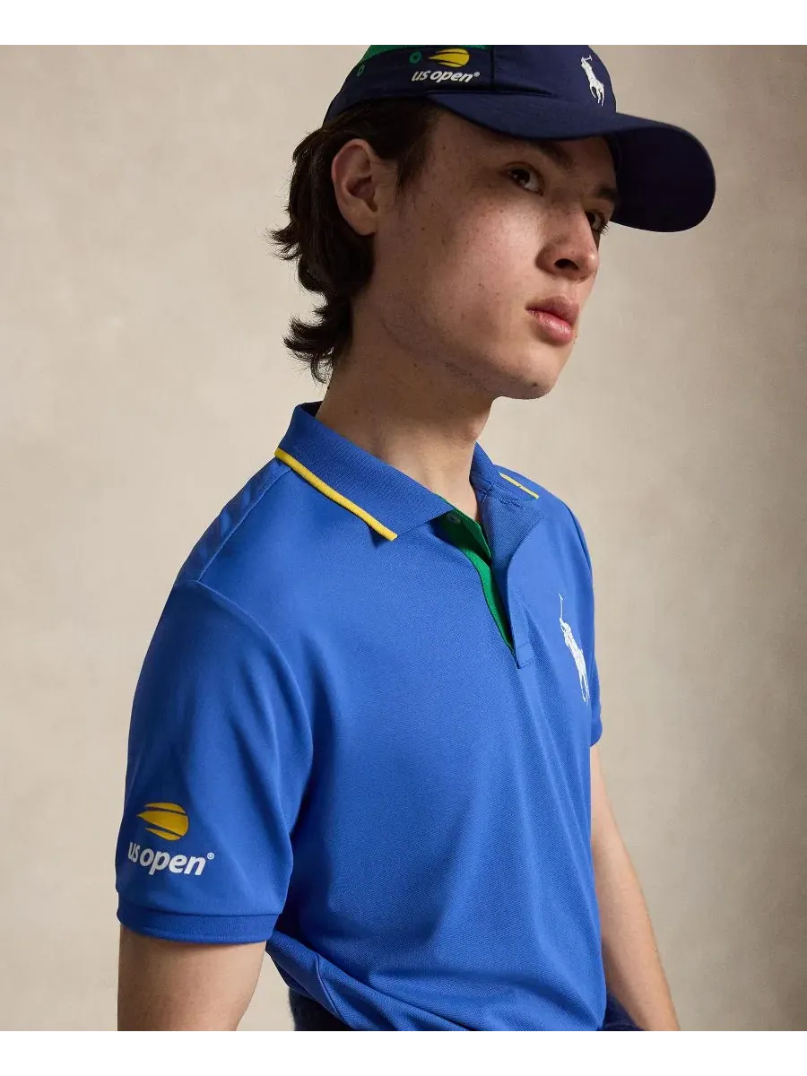 Поло с логотипом US Open Polo Ralph Lauren — изображение 3 из 6, синий мульти