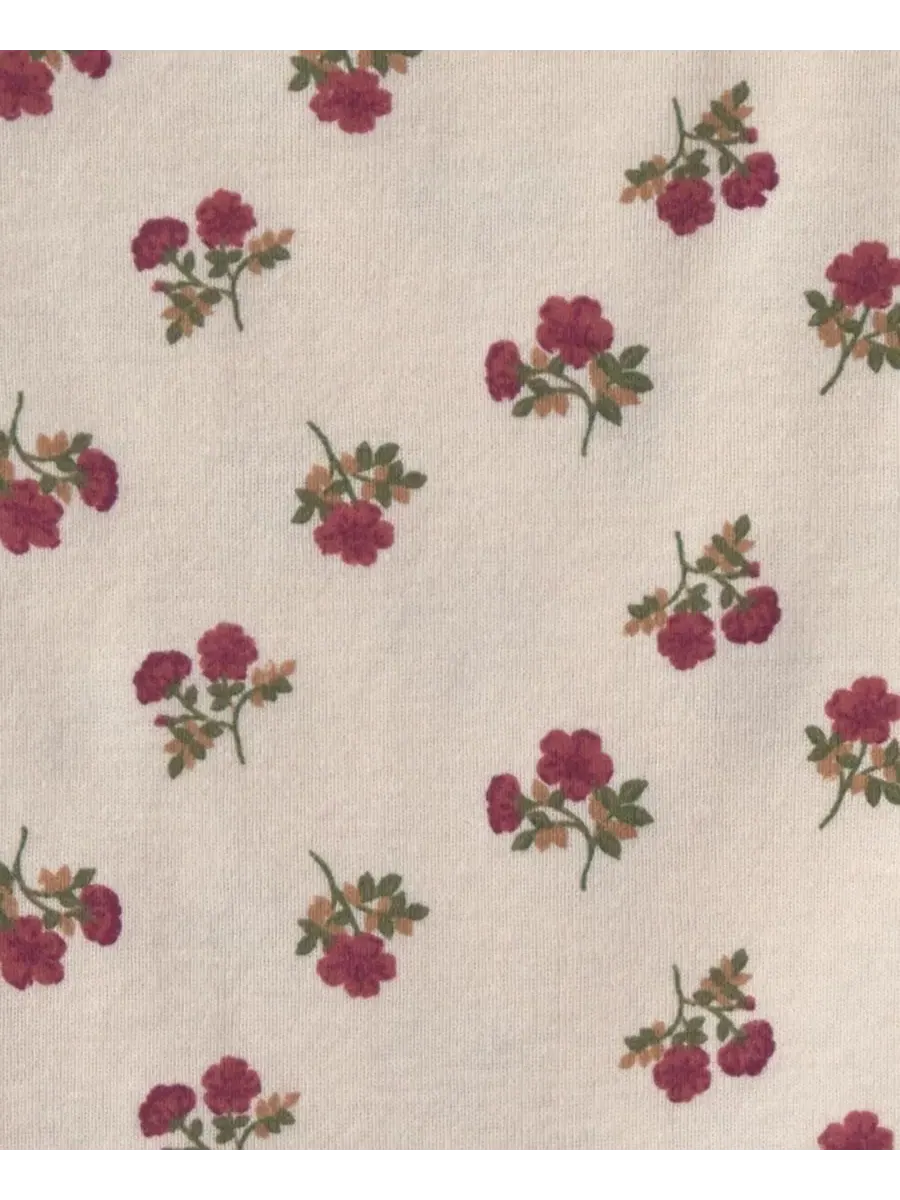 Комплект из топа с длинным рукавом и комбинезона Maroon/Ivory Carter's — изображение 4 из 6, слоновая кость
