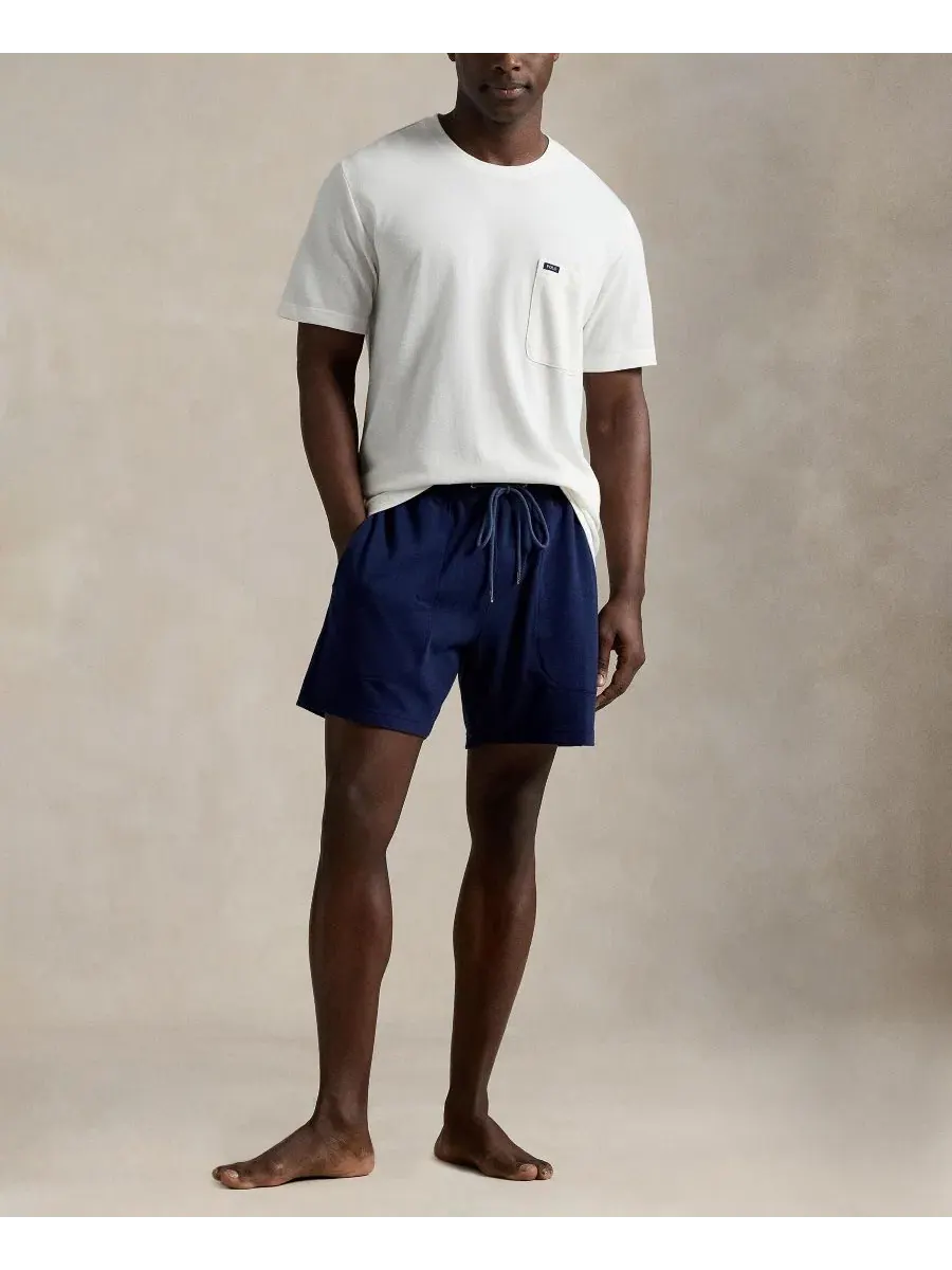 Мужские легкие сетчатые пижамные шорты Polo Ralph Lauren — изображение 2 из 3, темно-синий