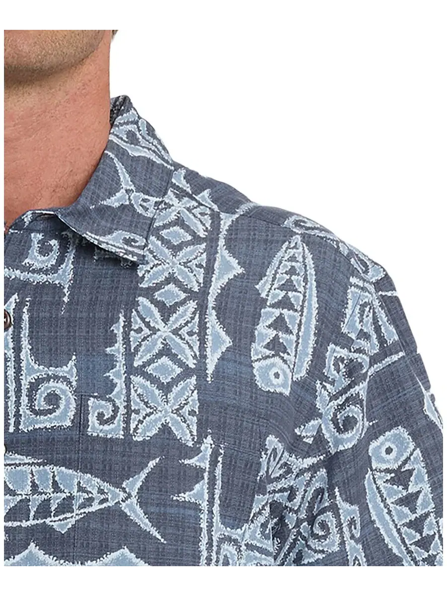 Мужская рубашка с коротким рукавом Pescadero Quiksilver Waterman — изображение 2 из 3, синий