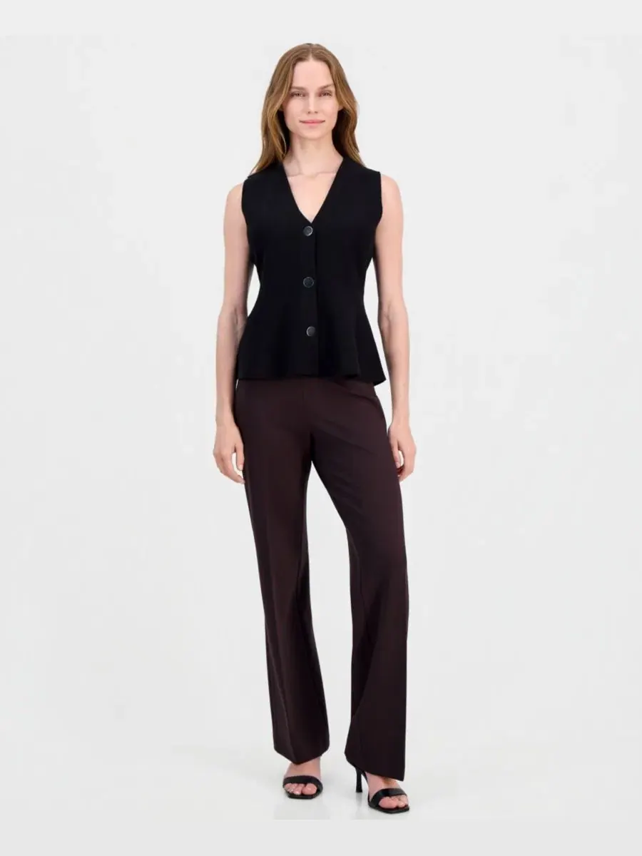 Жилет без рукавов с пеплумом Anne Klein — изображение 3 из 4, черный
