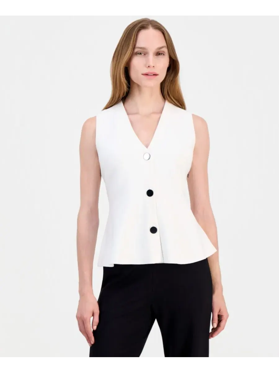 Жилет с пеплумом без рукавов Anne Klein