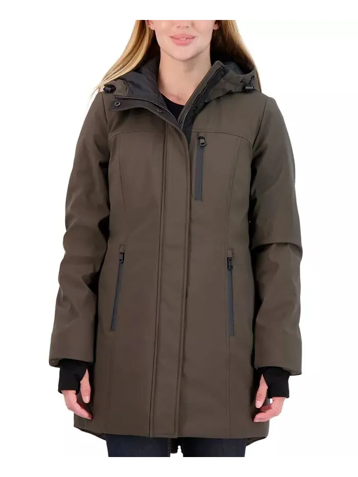 Женское тяжелое пальто Softshell Sebby Collection — зеленый