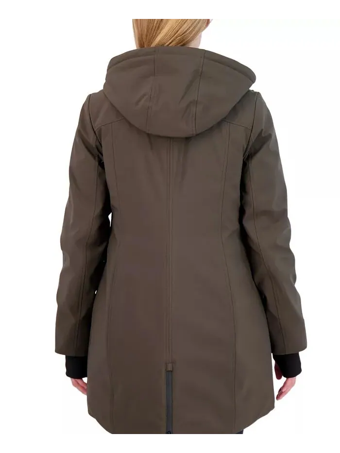 Женское тяжелое пальто Softshell Sebby Collection — изображение 2 из 3, оливковый