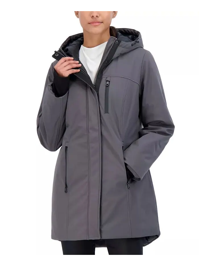 Женское тяжелое пальто Softshell Sebby Collection — изображение 1 из 3, серый