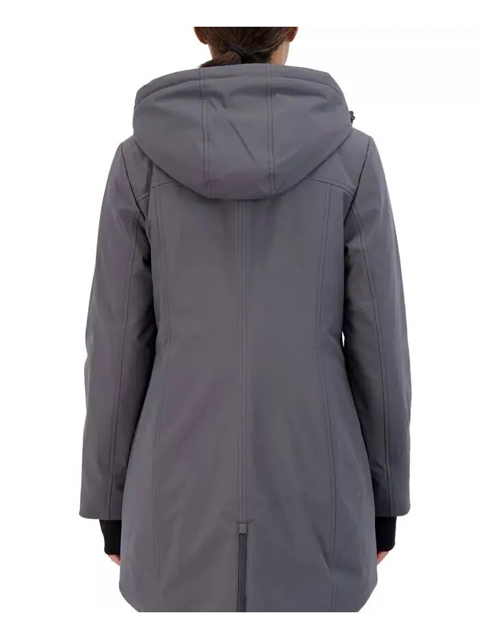 Женское тяжелое пальто Softshell Sebby Collection — изображение 2 из 3, серый