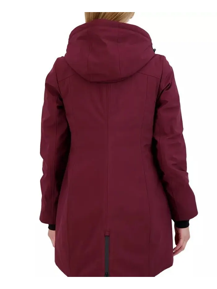 Женское тяжелое пальто Softshell Sebby Collection — изображение 2 из 3, бордовый
