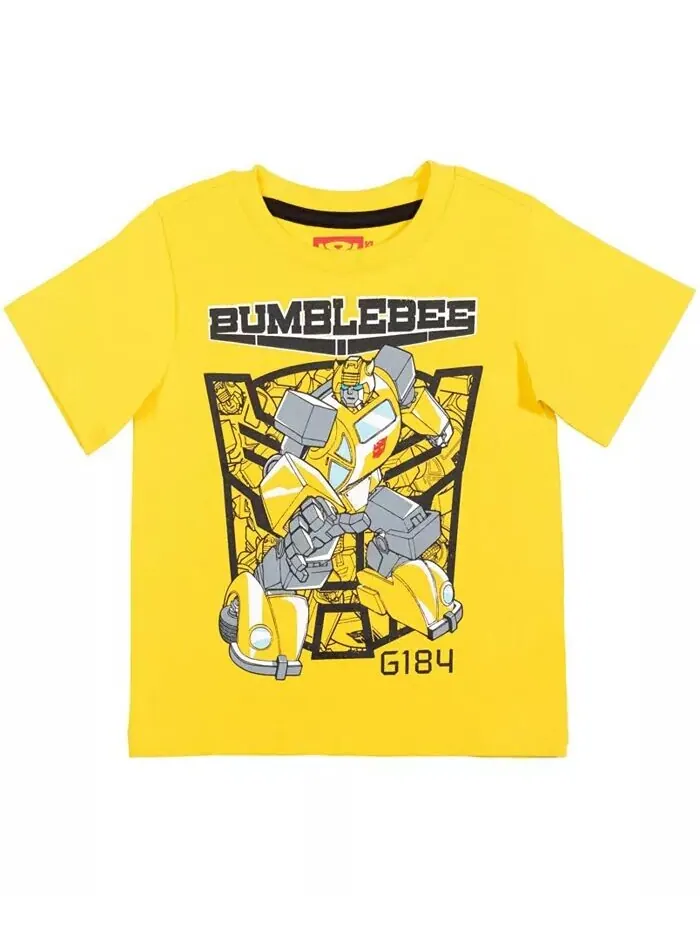 Комплект из 3 футболок для мальчиков Bumblebee Optimus Prime Transformers — изображение 4 из 7, желтый/синий/черный