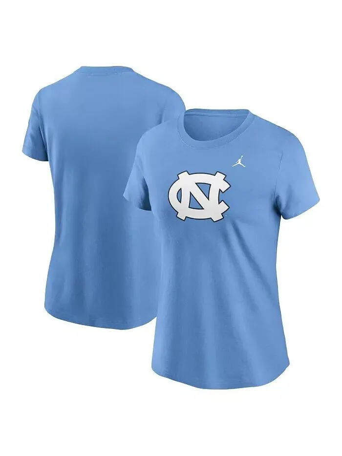 Женская футболка Carolina Blue North Carolina Tar Heels Primetime Evergreen с логотипом Jordan