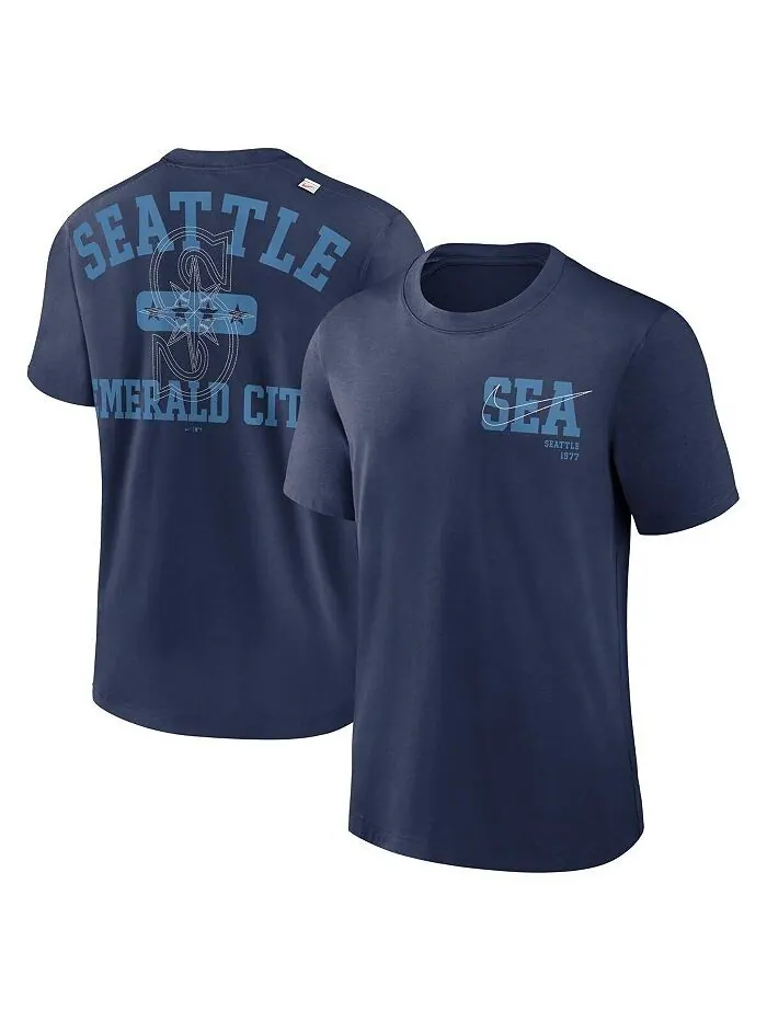 Мужская темно-синяя футболка Seattle Mariners Statement Game Over Nike