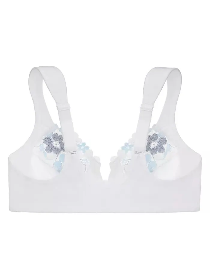 Бюстгальтер на косточках Cotton Wonder размера Plus с застежкой спереди #1241 Glamorise — изображение 6 из 6, белый