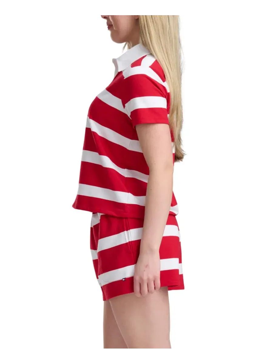 Пижамный комплект с поло и шортами Tommy Hilfiger — изображение 4 из 5, красный