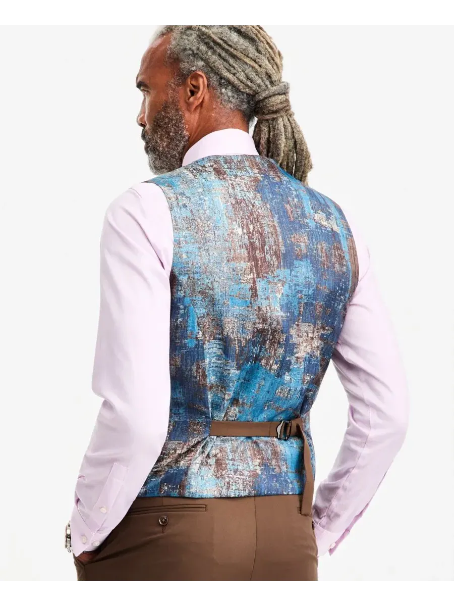 Жилет-безрукавка мужская классическая двубортная Medium Brown Tayion Collection — изображение 2 из 3, коричневый