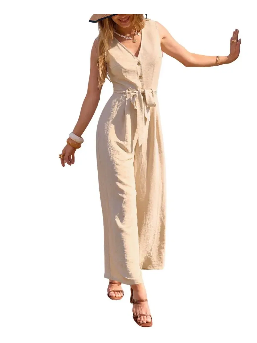 Женский комбинезон Sand Dunes Sand Cupshe — изображение 2 из 3, белый