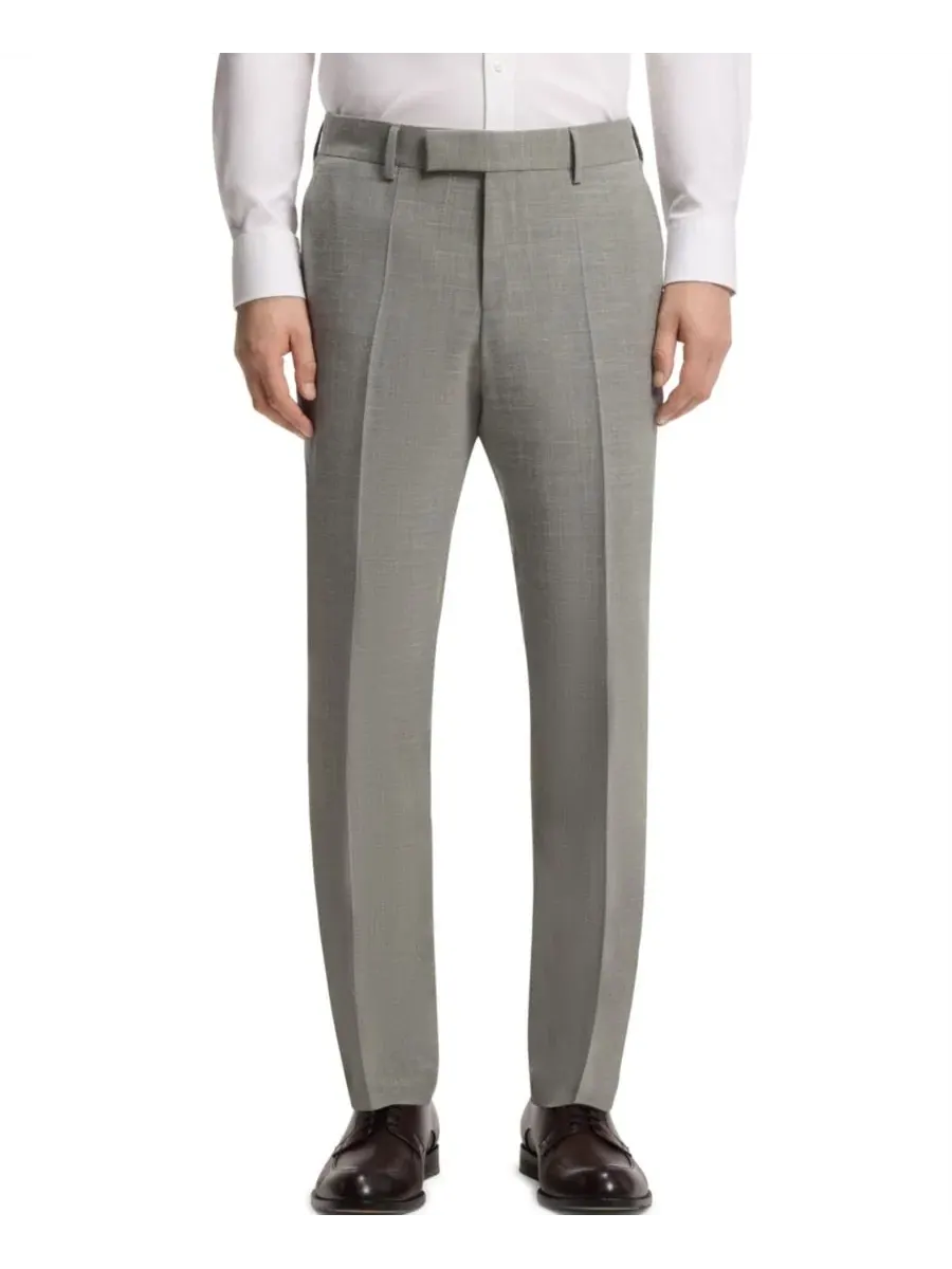 Брюки укороченные с защипами Hugo Boss