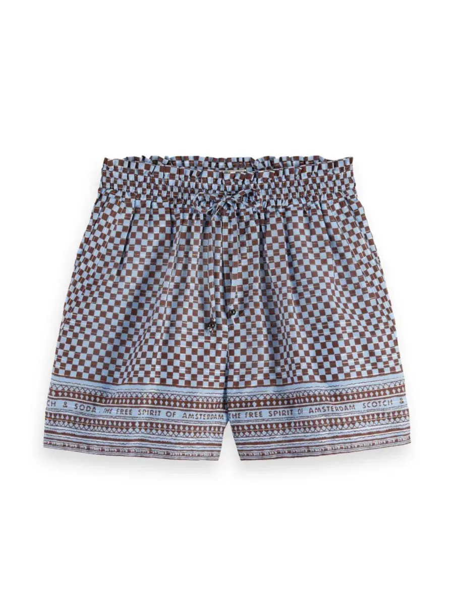 Шорты с высокой посадкой с люрекс-полосками Block print SCOTCH & SODA — изображение 5 из 5