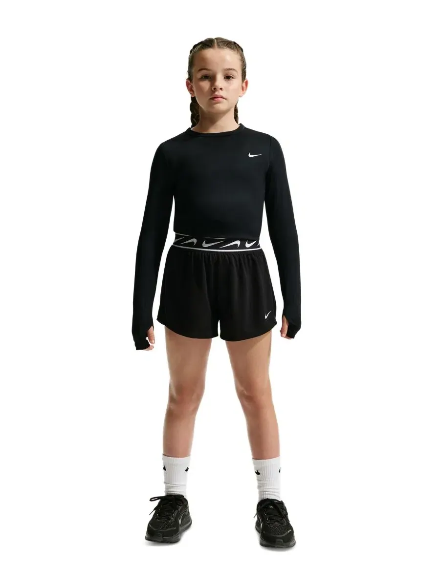 Беговые шорты Dri-Fit с высокой посадкой Nike — изображение 2 из 5, черный/белый