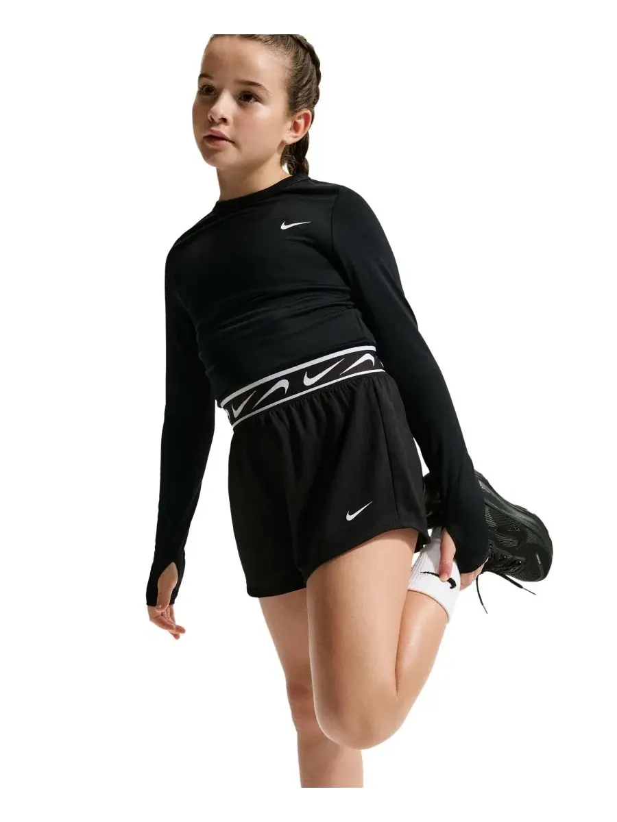 Беговые шорты Dri-Fit с высокой посадкой Nike — изображение 3 из 5, черный/белый