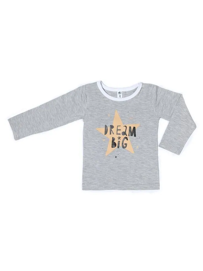 Пижамы для маленьких мальчиков и девочек, комплект из 2 предметов Earth Baby Outfitters — изображение 2 из 4, серый