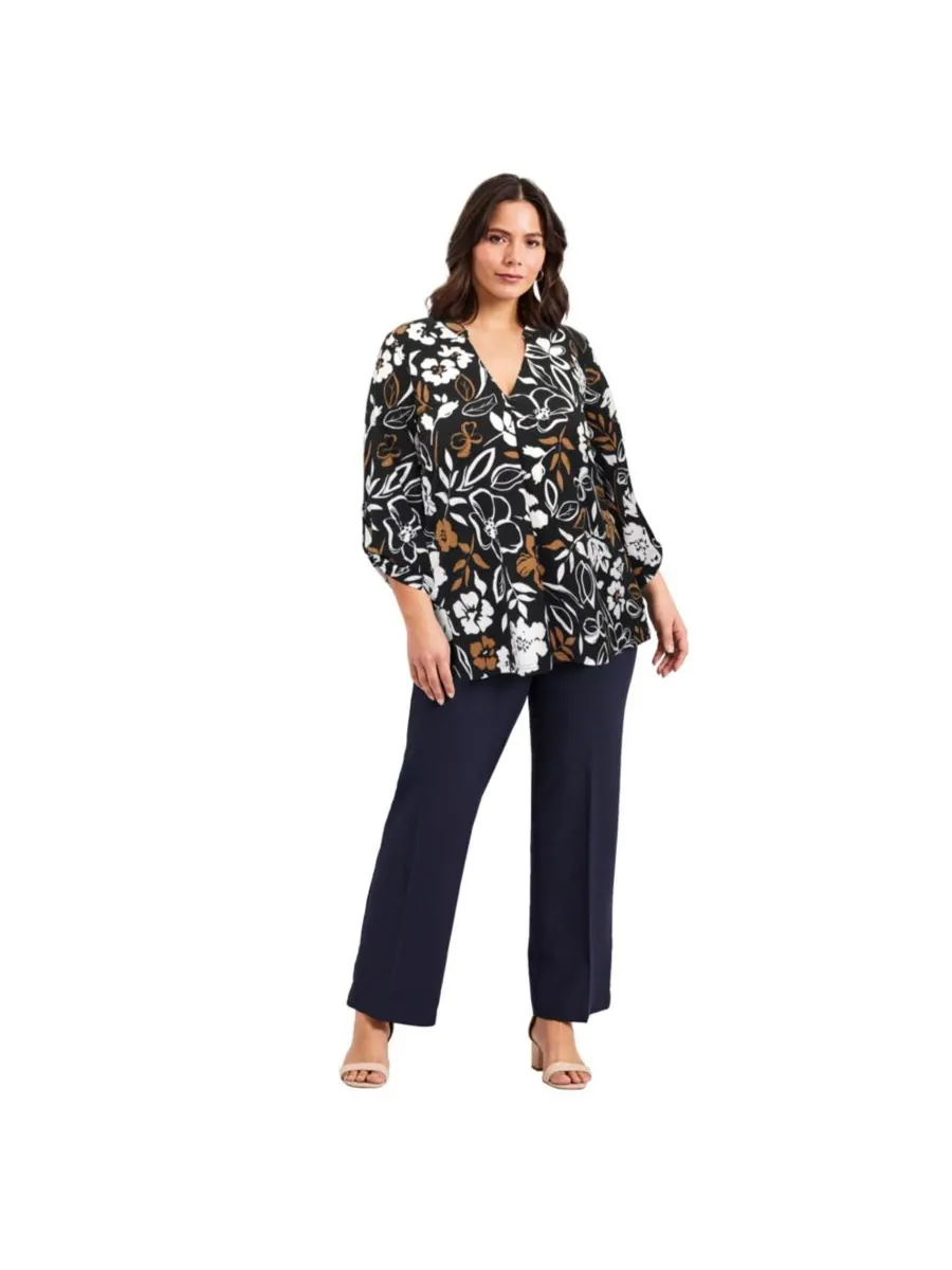 Женский топ больших размеров Audrey Ity AVENUE, Neutral floral