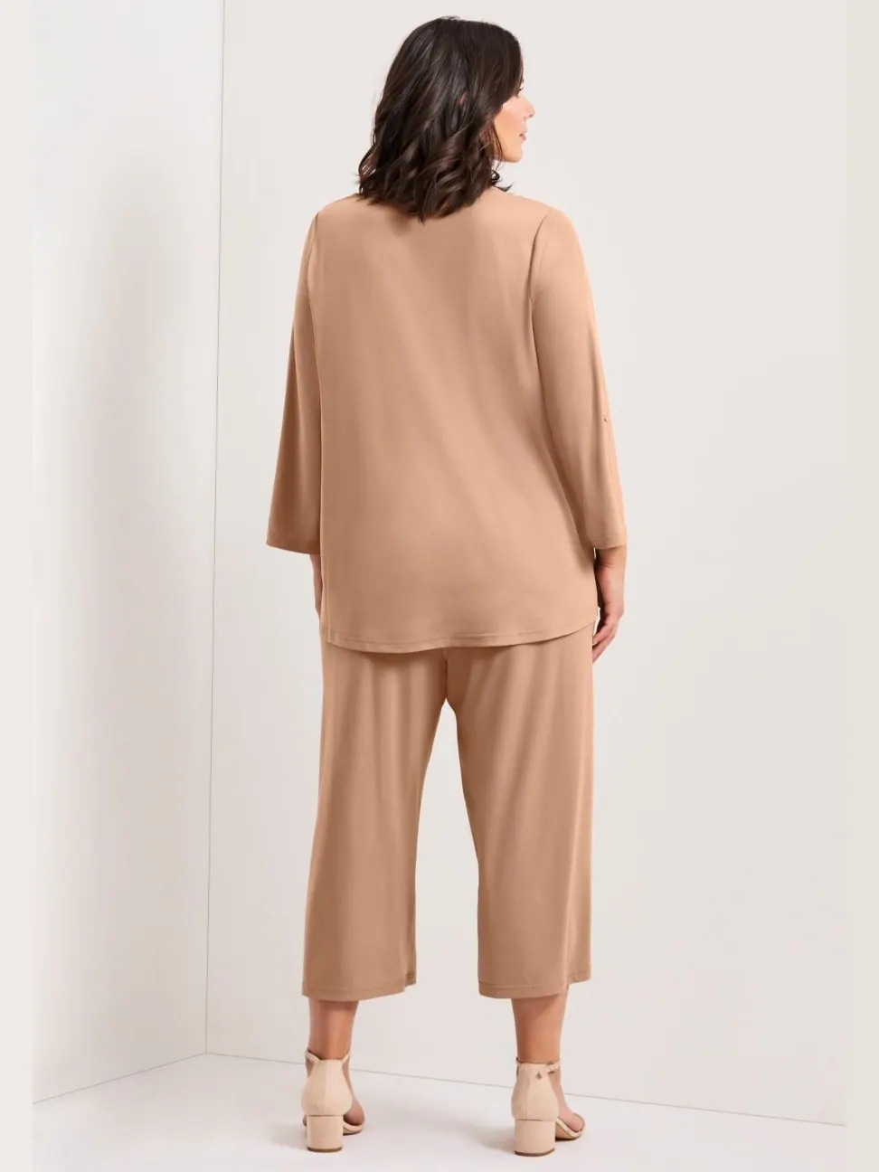 Женский топ больших размеров Audrey Ity AVENUE, Almond taupe — изображение 3 из 3