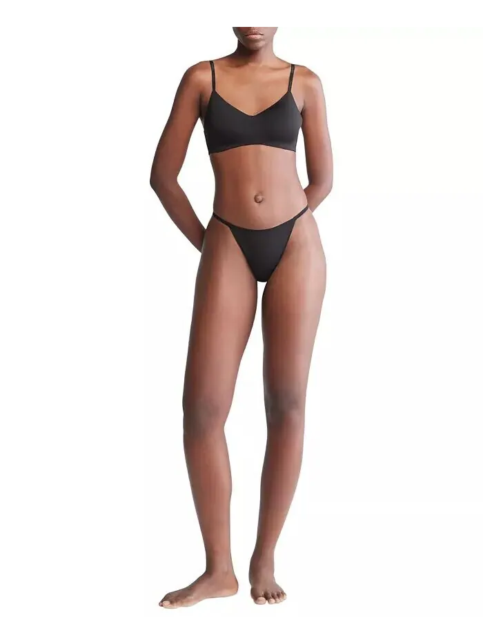 Женское нижнее белье бикини Ideal Stretch Micro High Leg String QD5176 Calvin Klein — изображение 4 из 4, кедр