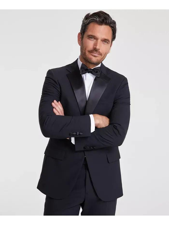 Мужской классический пиджак смокинга из шерстяной смеси Brooks Brothers