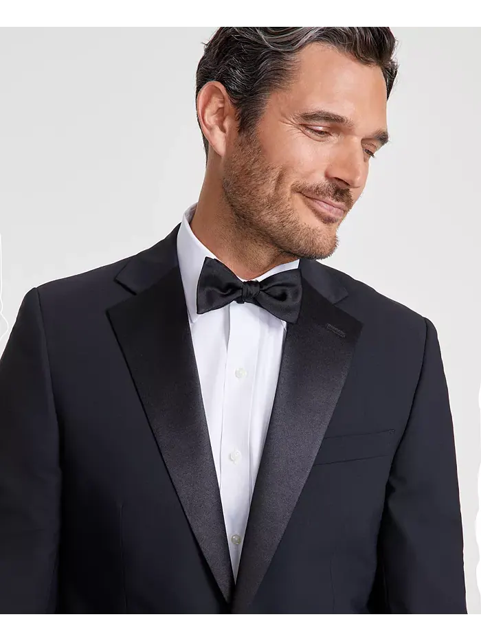 Мужской классический пиджак смокинга из шерстяной смеси Brooks Brothers — изображение 3 из 4, черный