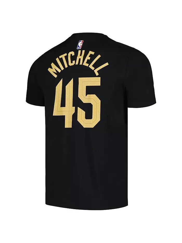Мужская черная футболка Donovan Mitchell Cleveland Cavaliers 2022/23 Statement Edition с именем и — изображение 3 из 3