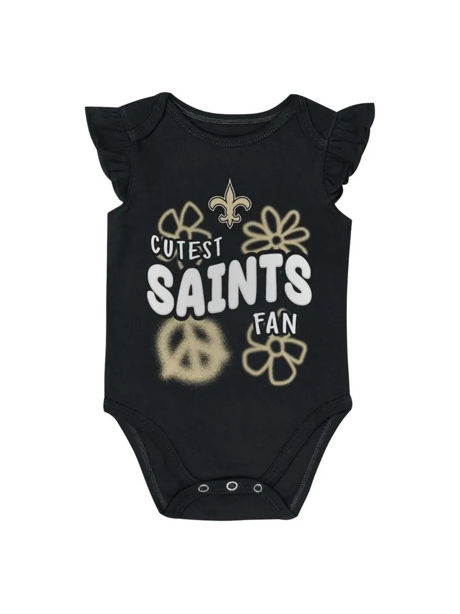 Комплект боди The Sunshine New Orleans Saints Outerstuff — изображение 5 из 5, черный золотистый