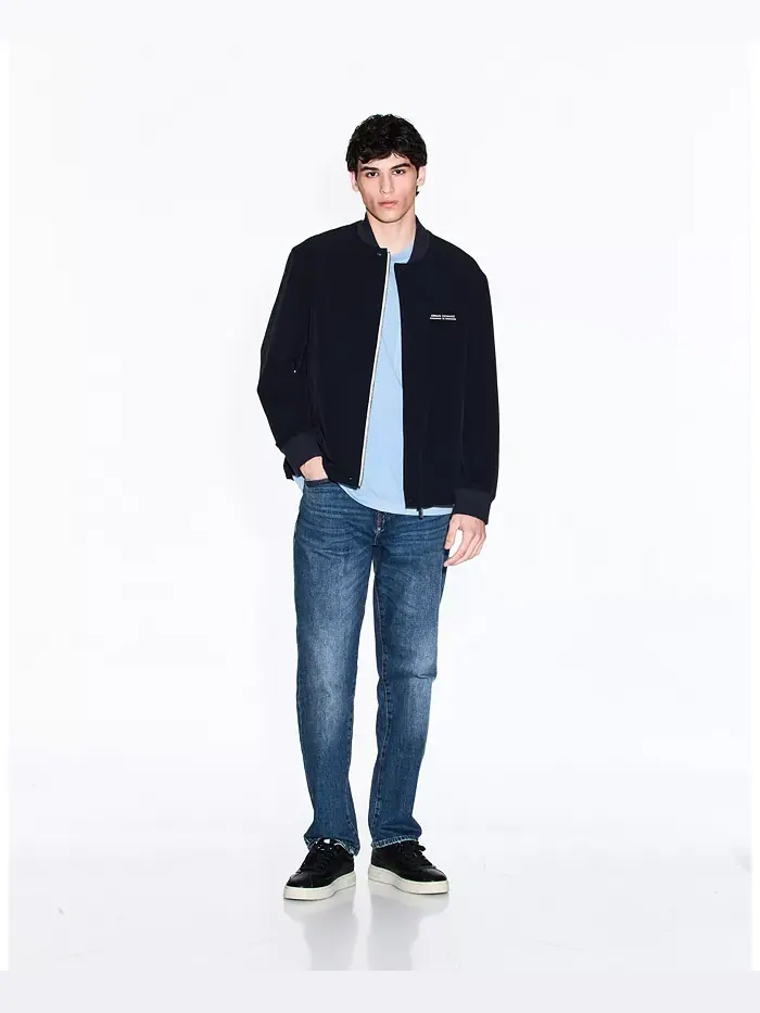 Мужская нейлоновая бомбер с принтом A|X Armani Exchange — изображение 3 из 5, синий